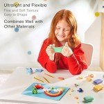 FlyFlag Air Dry Clay - 100 Colors, Soft & Ultra Light, Modeling Clay for Kids with Tools and Tutorials