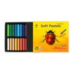 VIOLETTO Long Soft Pastels Set - 24 Vibrant Colors, Acid-Free and Non-Toxic, Ideal for Drawing, Blending, and Shading, Perfect for Artists, Students, Beginners and Creative Projects