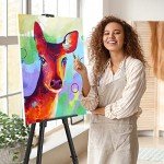 Art Painting Artist Easel Stand, Portable Adjustable Aluminum Metal Tripod Display Easel with Bag, Height from 17 to 66 inch for Table-Top/Floor Drawing and Displaying, Black