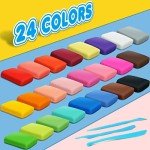 ESSENSON Magic Clay - Air Dry Clay 24 Colors, Modeling Clay for Kids with Tools, Toys Gifts for Age 3 4 5 6 7 8+ Years Old Boys Girls Kids