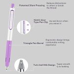 WRITECH Retractable Gel Ink Pens: Multicolor 0.5mm Fine Point Pen No Smear & Bleed for Journaling Sketching Drawing Notetaking Extra Smooth Writing Silent Click Pen Set Up-Gel 8ct