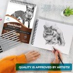 Bellofy 3X Sketch Books, 100 Sheets Each, 9x12 Inches | Perfect for Kids, Beginners & Artists | Drawing Paper for Graphite, Charcoal & More | Great Gift Idea