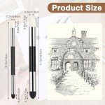 6 Pcs Artist Blending Sponge Pen Dual Tip Reusable Drawing Art Soft Pastel Blending Tools Washable Rubbing Sponge Brush Sketch Wipe for School Student Professional Sketch Lightening Highlight