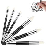 6 Pcs Artist Blending Sponge Pen Dual Tip Reusable Drawing Art Soft Pastel Blending Tools Washable Rubbing Sponge Brush Sketch Wipe for School Student Professional Sketch Lightening Highlight