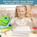 Halobios Canvas Boards for Painting 8x10 Inch, 48 Pack Blanck Canvas Panels Art Painting Supplies, 100% Cotton Primed Painting Supplies for Acrylic, Oil, Tempera & Watercolor Paint