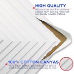 Halobios Canvas Boards for Painting 8x10 Inch, 48 Pack Blanck Canvas Panels Art Painting Supplies, 100% Cotton Primed Painting Supplies for Acrylic, Oil, Tempera & Watercolor Paint