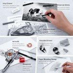 Kird Barken 33 Piece Sketching Pencil Set - 5H to 14B Pencils, Charcoal Pencils, Charcoal Sticks,Graphite Sticks,Painting tools – drawing pencil set for Beginners, Artists, Students, Kids