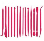 yueton 14pcs Set Plastic Crafts Clay Modeling Tool for Shaping and Sculpting (Hot Pink)