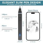 Foyucool Electric Eraser, USB C Rechargeable Pencil Eraser with 220 Eraser Refills, 2 Eraser Sizes, Comfort Grip Art Eraser for Drawing, Ideal for Artists, Students, Sketch, Engineers, Black