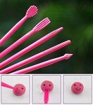 yueton 14pcs Set Plastic Crafts Clay Modeling Tool for Shaping and Sculpting (Hot Pink)