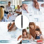 Foyucool Electric Eraser, USB C Rechargeable Pencil Eraser with 220 Eraser Refills, 2 Eraser Sizes, Comfort Grip Art Eraser for Drawing, Ideal for Artists, Students, Sketch, Engineers, Black