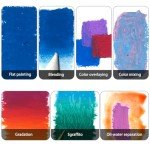 Artecho Oil Pastels Set of 50 Colors (8 x 60 mm), Soft Oil Pastels for Art Painting, Drawing, Blending, Art Supplies for Artists, Beginners, Students, Teachers