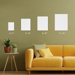PHOENIX 24 Pack Canvases for Painting - 5x7, 8x10, 9x12, 11x14 Inch, 8 Oz Triple Primed 100% Cotton Flat Canvas Boards White Blank Canvas Panels Multi Size Bulk Pack for Acrylic & Oil Paints