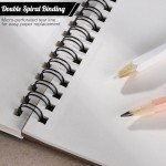 4 Pack Sketch Book, 8.5 x 11Inch Sketchbook, 68lb/100gsm Top Spiral Bound Sketch Pad, Acid Free Art Supplies Drawing Painting Sketching Paper for Teens Adults Artists (30 Sheets Each)