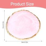 Abeillo Resin Nail Art Palette, Nail Polish Palette Nail Painting Mixed Color Palette Gilded Edge Nail Art Color Mixing Tray DIY Nail Gel Makeup Display Board Pallet for Nail Art