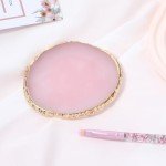 Abeillo Resin Nail Art Palette, Nail Polish Palette Nail Painting Mixed Color Palette Gilded Edge Nail Art Color Mixing Tray DIY Nail Gel Makeup Display Board Pallet for Nail Art