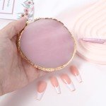 Abeillo Resin Nail Art Palette, Nail Polish Palette Nail Painting Mixed Color Palette Gilded Edge Nail Art Color Mixing Tray DIY Nail Gel Makeup Display Board Pallet for Nail Art