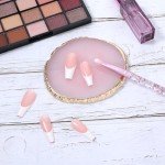 Abeillo Resin Nail Art Palette, Nail Polish Palette Nail Painting Mixed Color Palette Gilded Edge Nail Art Color Mixing Tray DIY Nail Gel Makeup Display Board Pallet for Nail Art