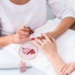 Abeillo Resin Nail Art Palette, Nail Polish Palette Nail Painting Mixed Color Palette Gilded Edge Nail Art Color Mixing Tray DIY Nail Gel Makeup Display Board Pallet for Nail Art