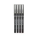 Pilot, Precise V5, Capped Liquid Ink Rolling Ball Pens, Extra Fine Point 0.5 mm, Black, Pack of 4