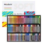 MEEDEN Soft Oil Pastels Set: 72 Vibrant Colors Oil Pastels for Artists Beginners Adults - Smooth Oil Pastel Crayons for Art Supplies, Painting, Drawing, Blending, Layering, Shading