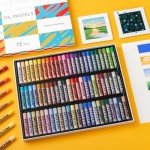 MEEDEN Soft Oil Pastels Set: 72 Vibrant Colors Oil Pastels for Artists Beginners Adults - Smooth Oil Pastel Crayons for Art Supplies, Painting, Drawing, Blending, Layering, Shading