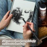 Gueevin Willow Charcoal Sticks, Willow Charcoal, Soft Black Drawing Charcoals for Sketching and Drawing Art Sketch Artists Supplies(50 Pcs,5-7mm)