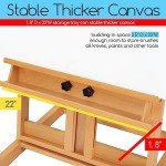 MEEDEN Large H-Frame Easel - Wooden Easel Stand for Display & Painting, Holds Canvases Up to 78", "Natural Color