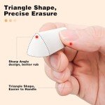 Pencil Erasers, White Erasers for Art, School, Office, Pack of 6