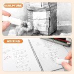 Pencil Erasers, White Erasers for Art, School, Office, Pack of 6