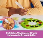 Crayola Watercolor Pop & Paint Palette, Washable Paint Kit, Less Mess Watercolor Paint Set for Kids, Arts & Crafts, Toddler Gifts