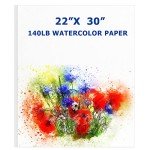 Fuutreo 20 Sheets Watercolor Paper Large 140 lb Heavyweight Drawing Paper White Painting Art Supply for Beginners, Artists and Professionals(22 x 30 Inch)