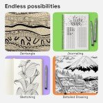 ARTISTRO Set of 9 Fineliner Pens - Black Micro Pens with Ultra Fine Tips for Drawing, Sketching, Writing, Journaling and Technical Illustration - Waterproof Archival Ink