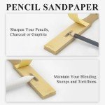 Aenir Blending Stumps for Drawing, Tortillons Blending Stumps Set of 13 Pack with Sandpaper Pencil Sharpener, Paper Art Blenders Tools for Charcoal, Graphite, Drawing Tools for Artists. (13)