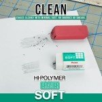 Pentel Hi-Polymer Soft Eraser, Pack of 6 (ZES08PF6)