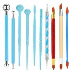 Polymer Clay Tools, Modeling Dotting Tools, Silicone Clay Sculpting Tool, Air Dry Clay Kit for Painting Embossing Scoring Modeling, Nail Art