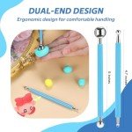 Polymer Clay Tools, Modeling Dotting Tools, Silicone Clay Sculpting Tool, Air Dry Clay Kit for Painting Embossing Scoring Modeling, Nail Art