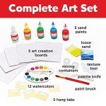Faber-Castell 3D Sand Painting Kit for Kids: Create 5 Sand Art Pictures, DIY Arts and Crafts for Kids Ages 6-8+, Art Projects and Gifts for Girls and Boys, Red, Yellow, Green, Blue and White