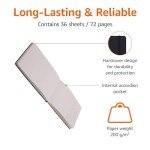 Amazon Basics Art Sketch Book, L Size 5.25" x 8.25", 72 Sheets, Sketch Pads for Drawing, Black