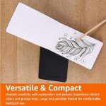 Amazon Basics Art Sketch Book, L Size 5.25" x 8.25", 72 Sheets, Sketch Pads for Drawing, Black