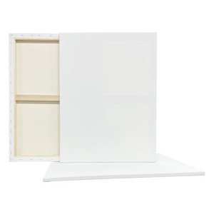 3 Count 18” x 24” Super Value Canvas by Artist's Loft Necessities - Acid Free Cotton Canvas for Paint, Acrylic, & Oils - 1 Pack