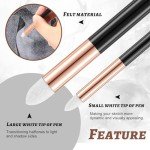 Kosiz 6 Pcs Blending Sponge Pen Double Headed Washable Rubbing Sponge Brush Sketch Wipe Reusable Blending Stump Drawing Art Blenders for School Student Artist Highlight Shadow Detail Correcting Tool