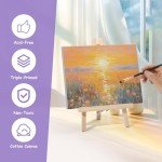 ESRICH Stretched Canvas for Painting, 2 Pack 8x10 Canvas Value Pack, Primed Acid-Free Cotton Blank Canvas, Paint Canvases for Oil & Acrylic Paint.