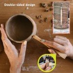 TEMONTIAN Clay Sculpting Tools,Air Dry,Pottery Tools,44 Pcs Double Sided Polymer Clay Tools Kit,Ceramics, Modeling Tools with Carrying Case Bag