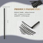 Trzzyan 25 PCS Willow Charcoal Sticks, Ideal for Artists, Beginners, Students, Perfect for Sketching, Drawing, Shading, and Fine Art, 5.7 Inches Long, 2-4,4-5,5-7,7-9 (4-5)