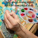 FANDAMEI 20 PCS Round Plastic Paint Tray Palettes, Paint Palette Tray, Painting Supplies for Kids & Adults, Paint Pallets, Painting Palette with 10 Wells, for Art Painting or DIY