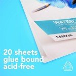 Canson Graduate Watercolor Pad, Foldover, 9x12 inch, 20 Sheets | Artist Paper for Adults and Students - Painting, Gouache, Mixed Media and Ink