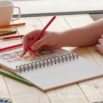 CONDA 8.5"x11" Sketch Book, 100 Sheets (68 lb/100gsm), Spiral Bound Artist Sketch Pad, Durable Acid Free Drawing Paper for Drawing Painting