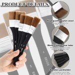 5 Pcs Wide Flat Paint Brushes, Art Brushes for Acrylic Painting Soft Painting Brushes Assorted Sized Craft Brushes Nylon Chip Brushes Artist Varnish Brush Art Paintbrush Sets for Oil Canvas Gesso