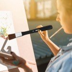 5 Pcs Wide Flat Paint Brushes, Art Brushes for Acrylic Painting Soft Painting Brushes Assorted Sized Craft Brushes Nylon Chip Brushes Artist Varnish Brush Art Paintbrush Sets for Oil Canvas Gesso